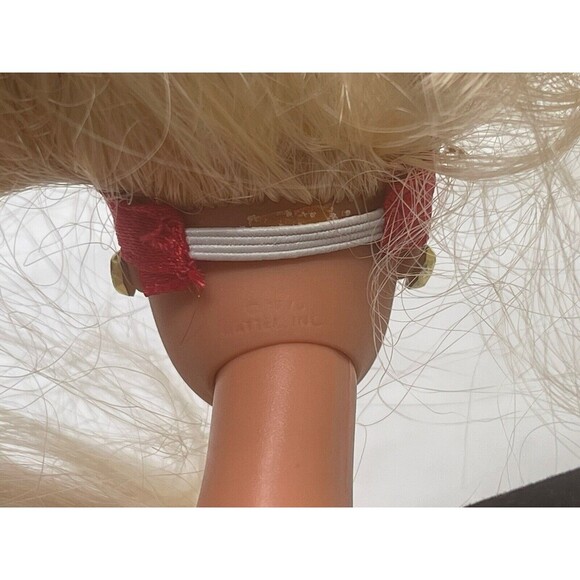 Mattel Holiday 1976 Barbie in Black Velor With Plaid Dress Missing Shoes - Picture 11 of 16